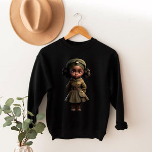 Curly girl army doll - Sweatshirt