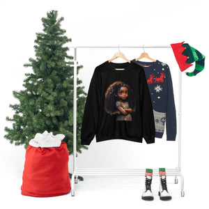 Cute girl crossed arms- Sweatshirt