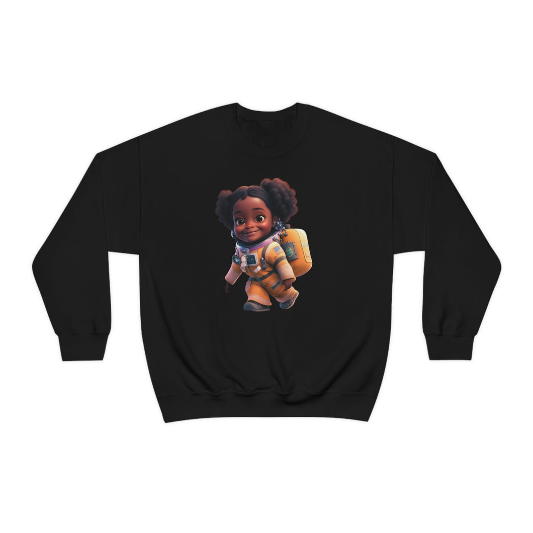 Curly Girl Astronaut - Sweatshirt