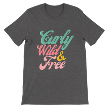 Curly Wild and Free - Premium Unisex Crewneck T-shirt
