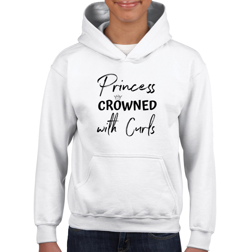 Princess crowned with curls - Classic Kids Pullover Hoodie