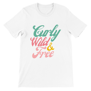 Curly wild and Free - Premium Unisex Crewneck T-shirt